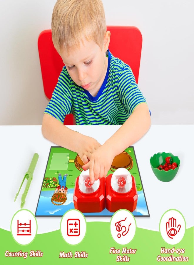 Kasfalci Math Board Games for Kids with Dice Poppers,Math Manipulatives,Dice Games,Addition Subtraction Games,Math Counters,Counting Toys,Fine Motor Toys,Kindergarten Classroom Homeschool Supplies - Image 4
